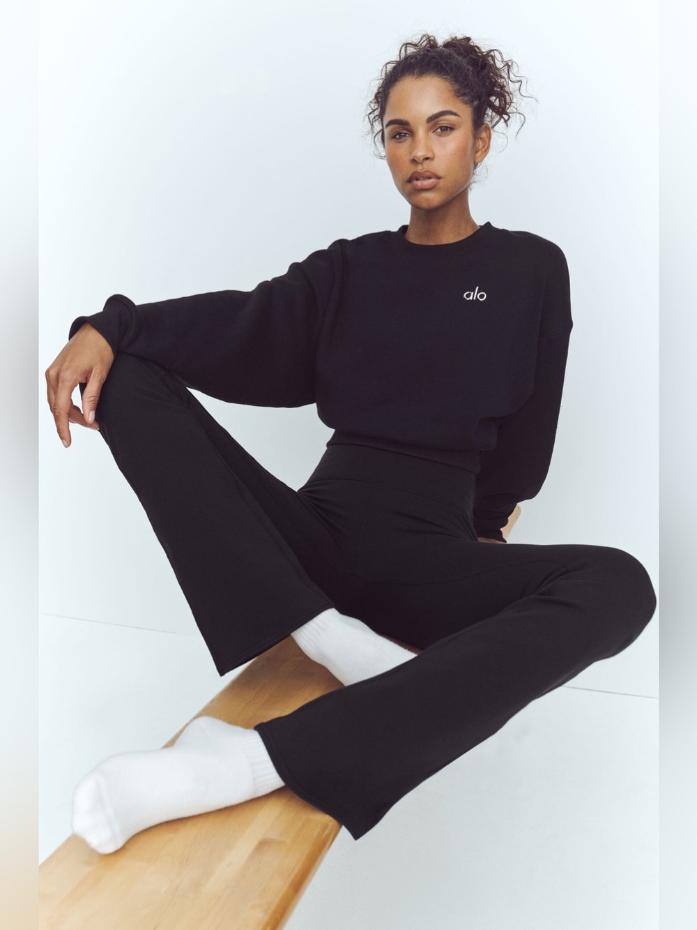 Alo Yoga Airbrush High-Waist 7/8 Bootcut Legging Size L - Picture 8 of 13
